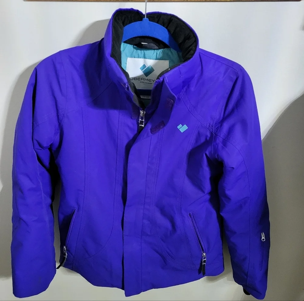 Obermeyer Bluish Purple Ski Jacket, Size M Teen (10-12) - No Hood